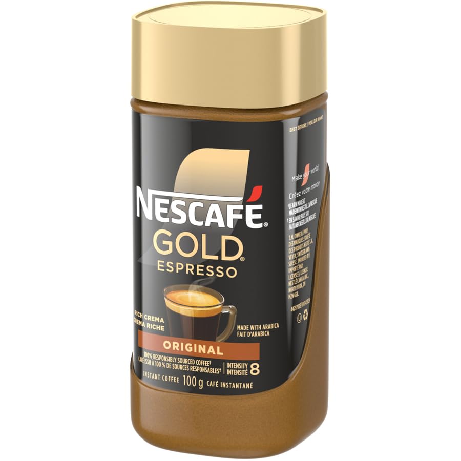 NESCAFE Gold Espresso in cup ready for a quick espresso or Americano at home