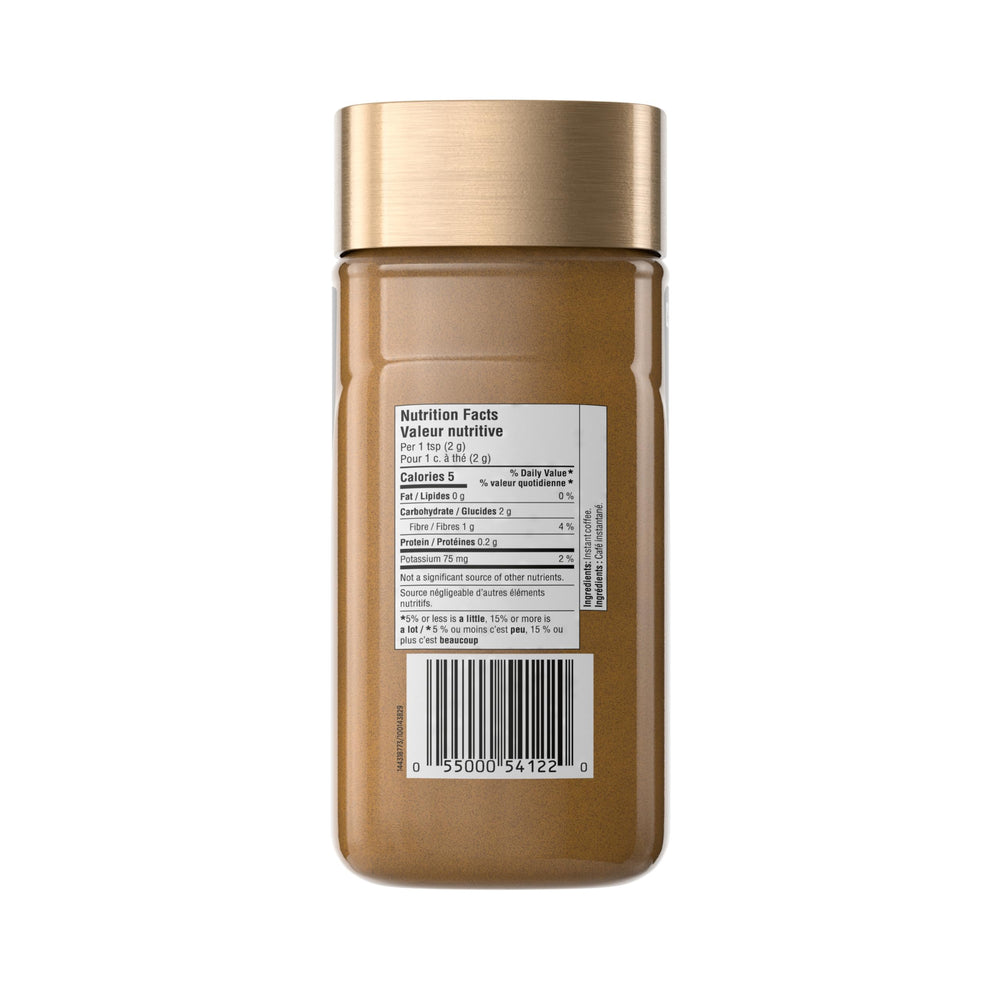 Steaming cup of NESCAFE Gold Espresso Instant Coffee with inviting aroma.