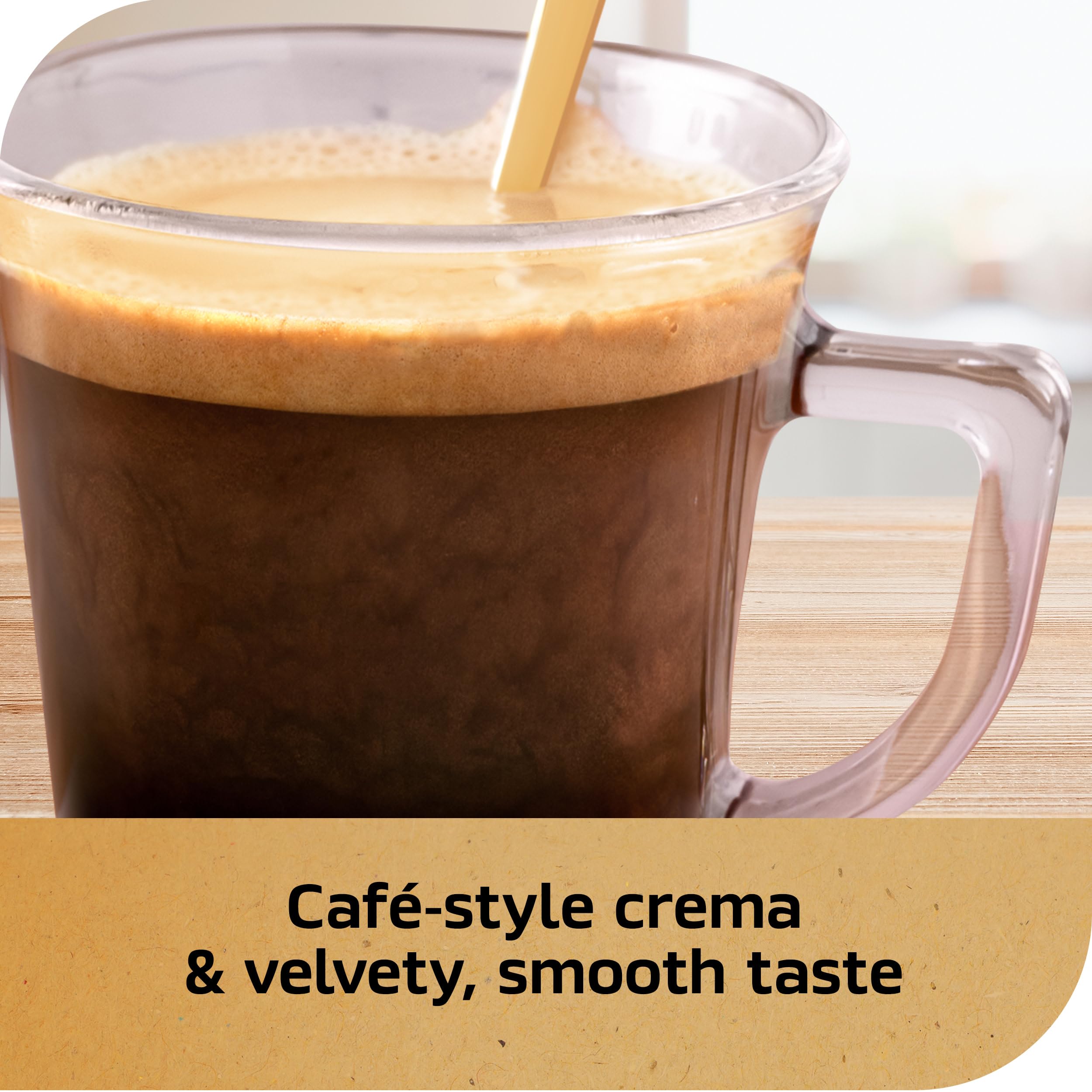NESCAFÉ Gold Espresso Intense instant coffee scoop ready to brew.