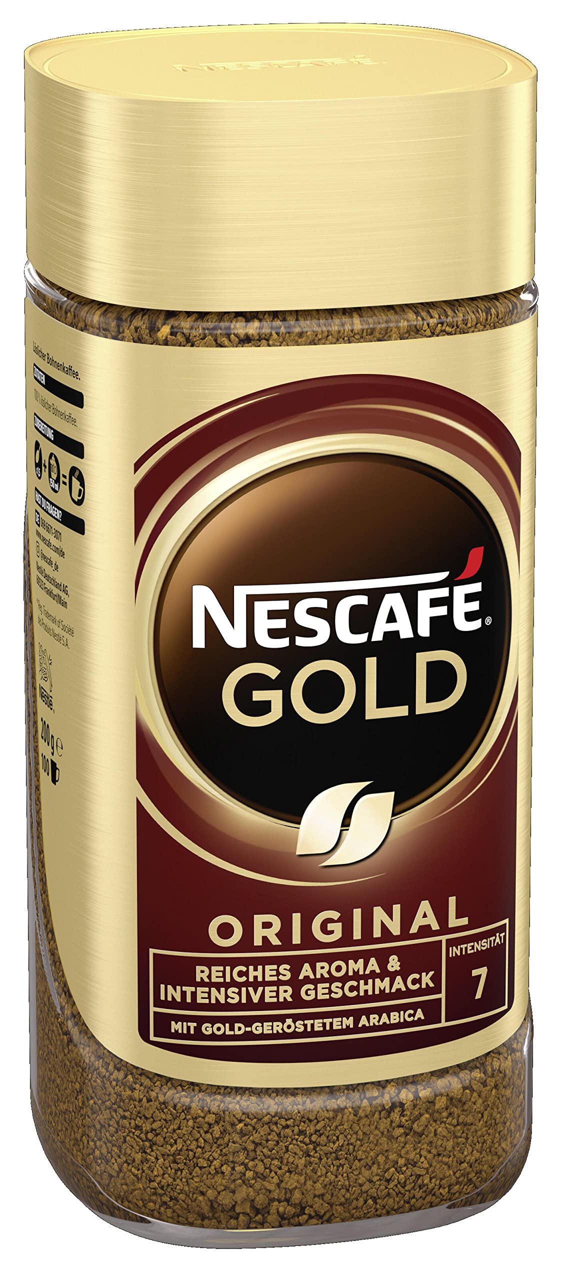 Nescafe Gold Original jar front view for a premium morning ritual