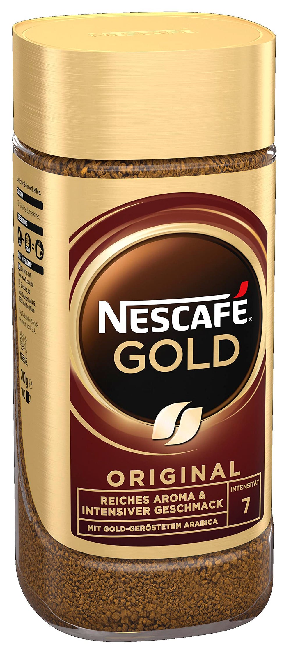 Nescafe Gold Original jar front view for a premium morning ritual