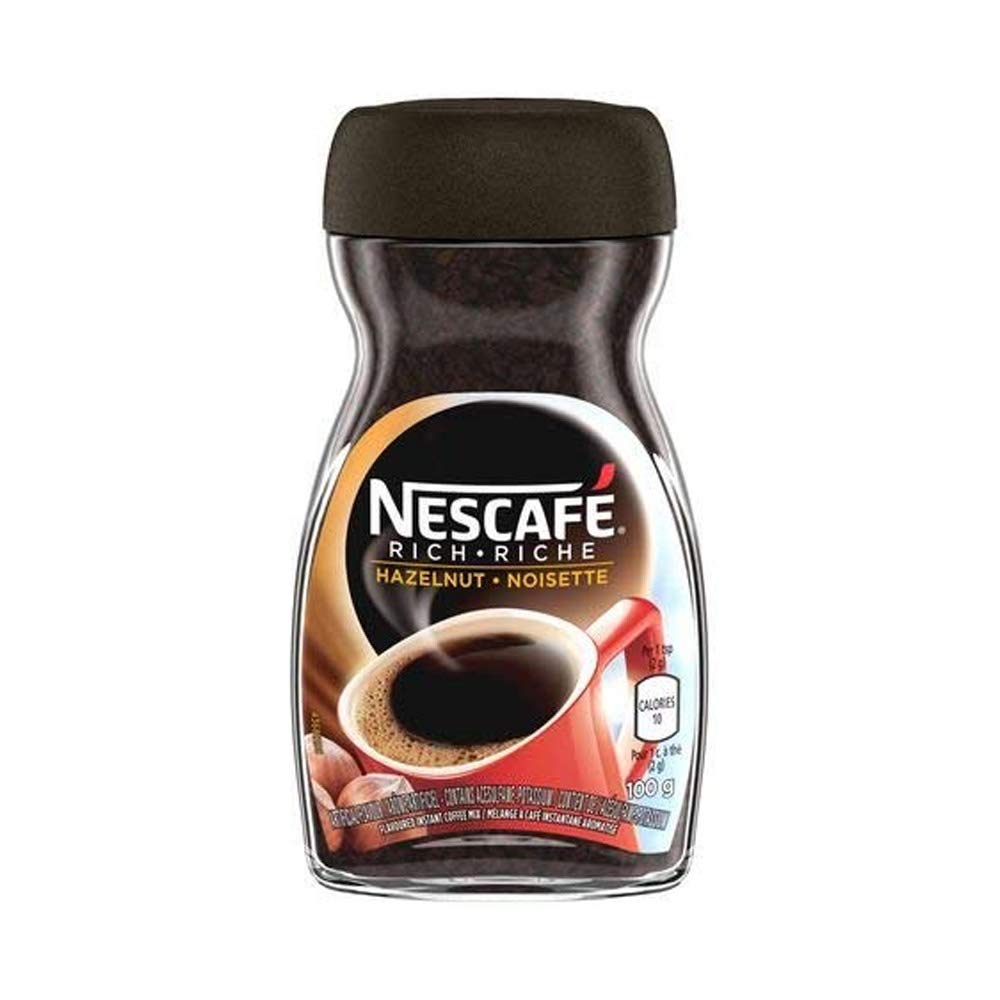 Close-up of NESCAFE Rich French Vanilla label with vanilla finish.