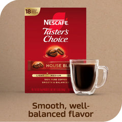 Coffee beans for NESCAFÉ Taster's Choice House Blend indicating premium quality