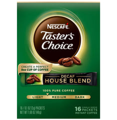 Nescafe Taster's Choice Decaf House Blend sticks ready to brew with rich aroma