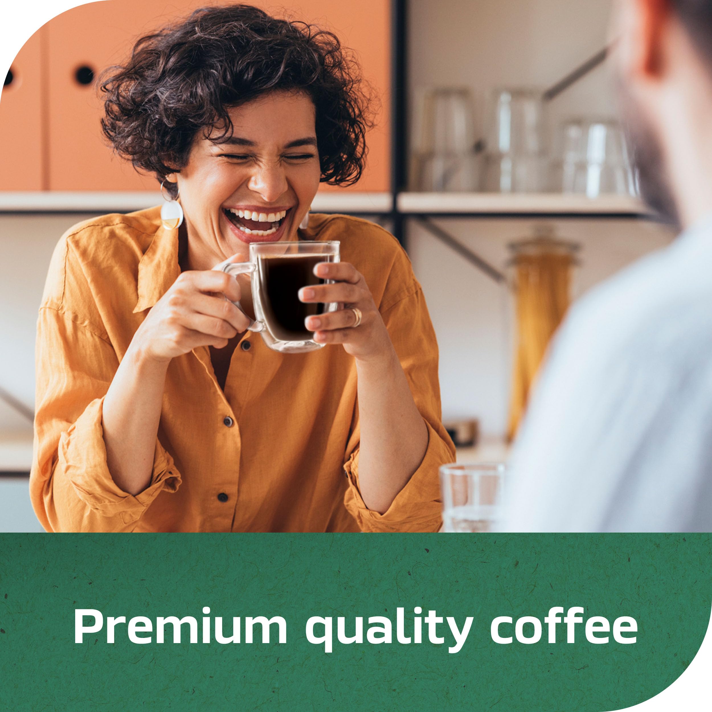 Morning kitchen scene featuring NESCAFÉ Taster's Choice Decaf House Blend.
