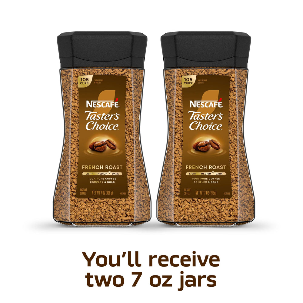 NESCAFÉ Taster's Choice French Roast jar view showcasing two jars setup