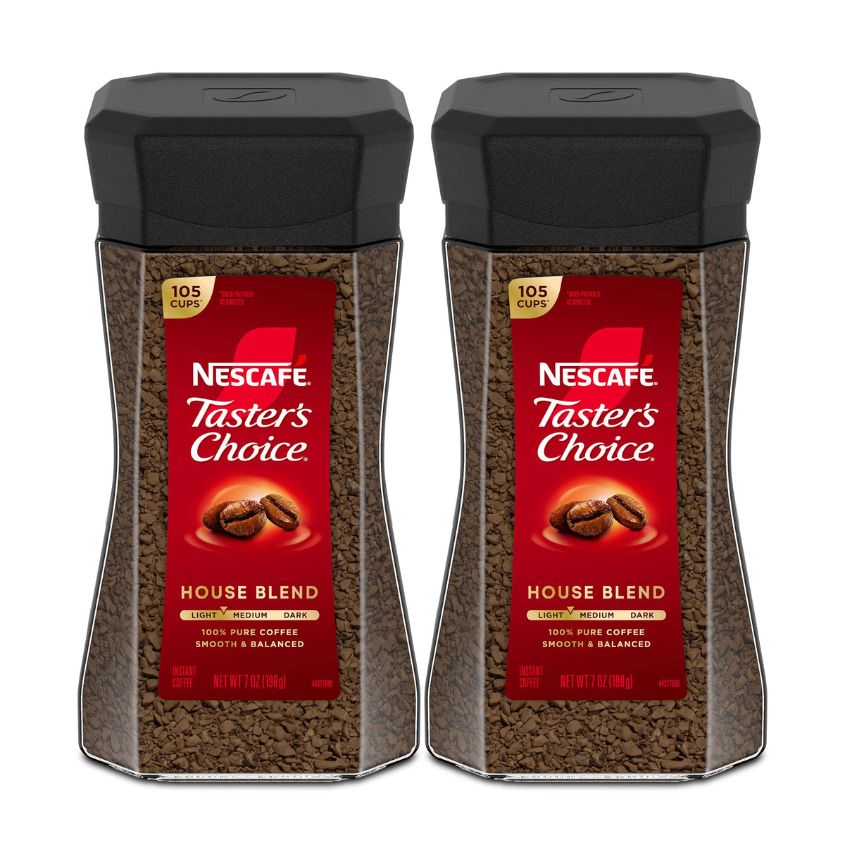 NESCAFÉ Taster's Choice House Blend two-jar pack for quick mornings.