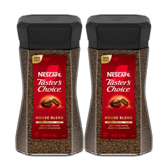 NESCAFÉ Taster's Choice House Blend two-jar pack for quick mornings.