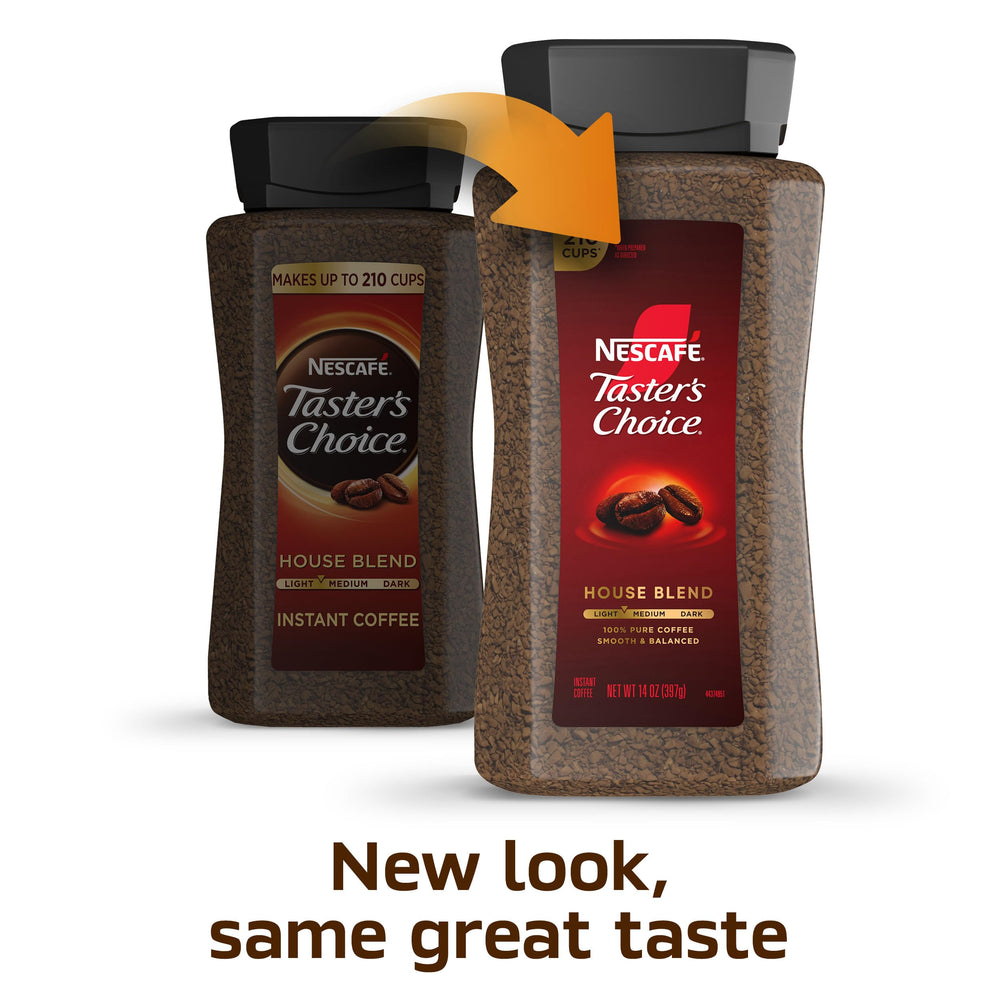 Close-up of NESCAFÉ Taster's Choice House Blend beans emphasizing quality and aroma