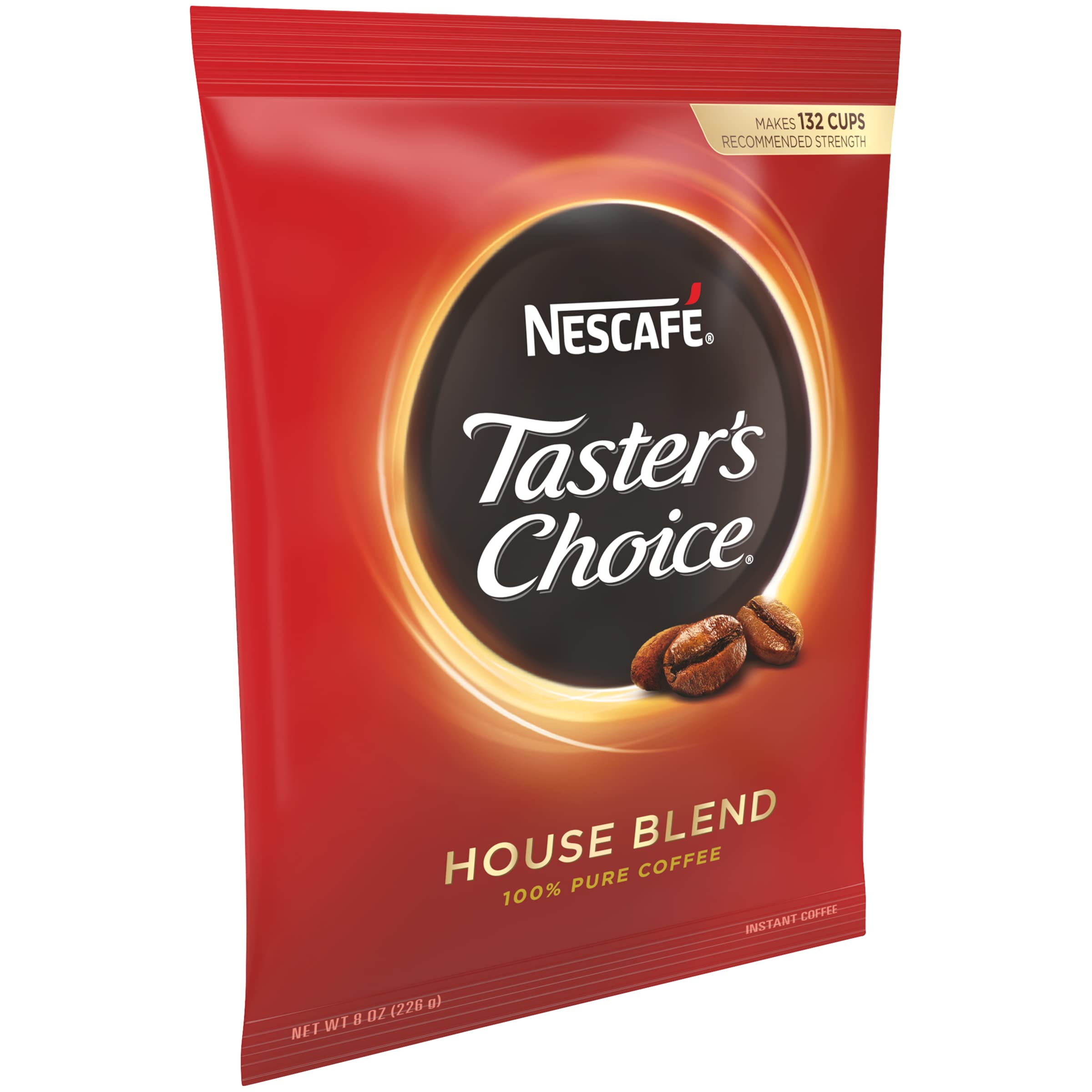 NESCAFE Taster's Choice House Blend freshness seal highlights long-lasting aroma.