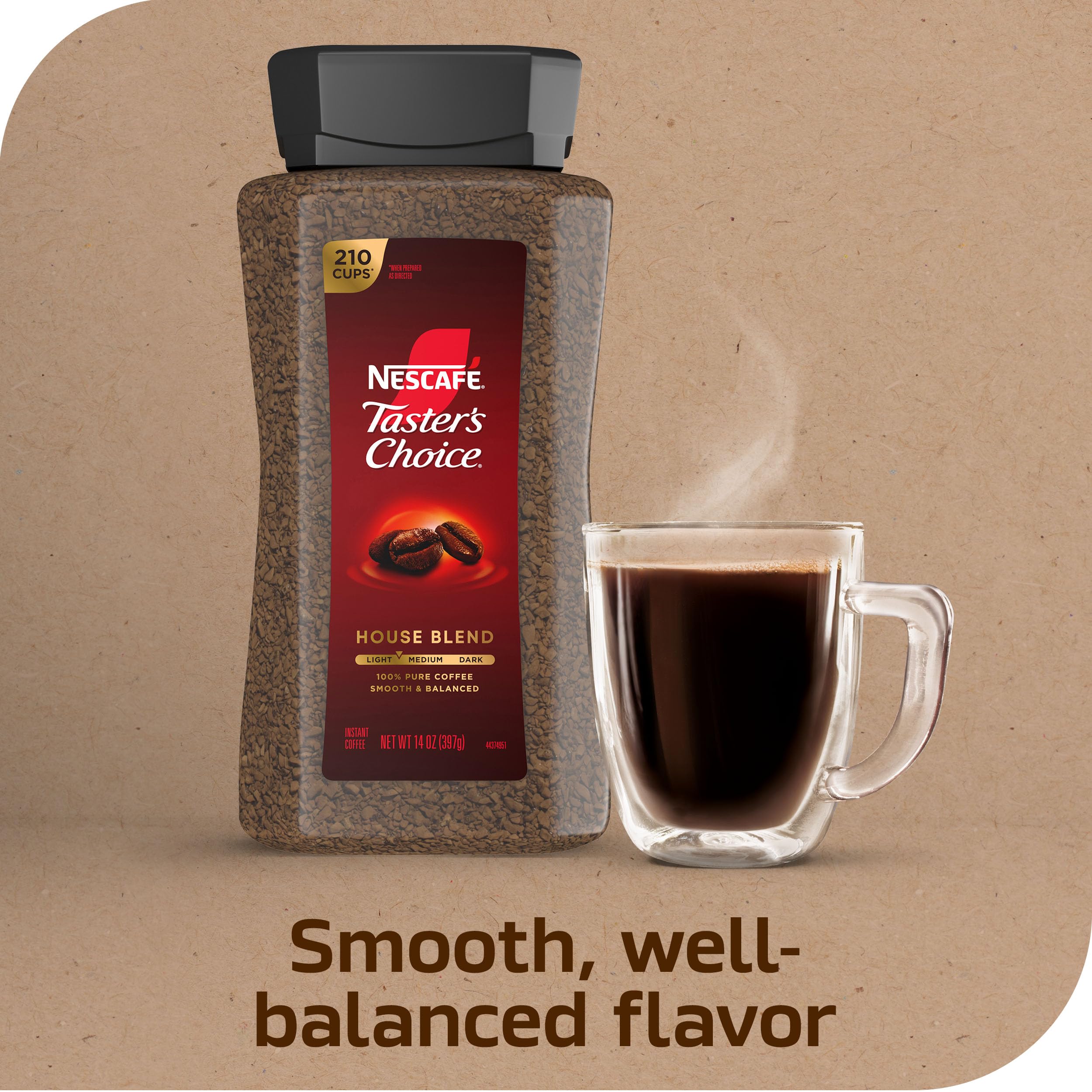 Spoon scoop of NESCAFÉ Taster's Choice House Blend for easy measuring