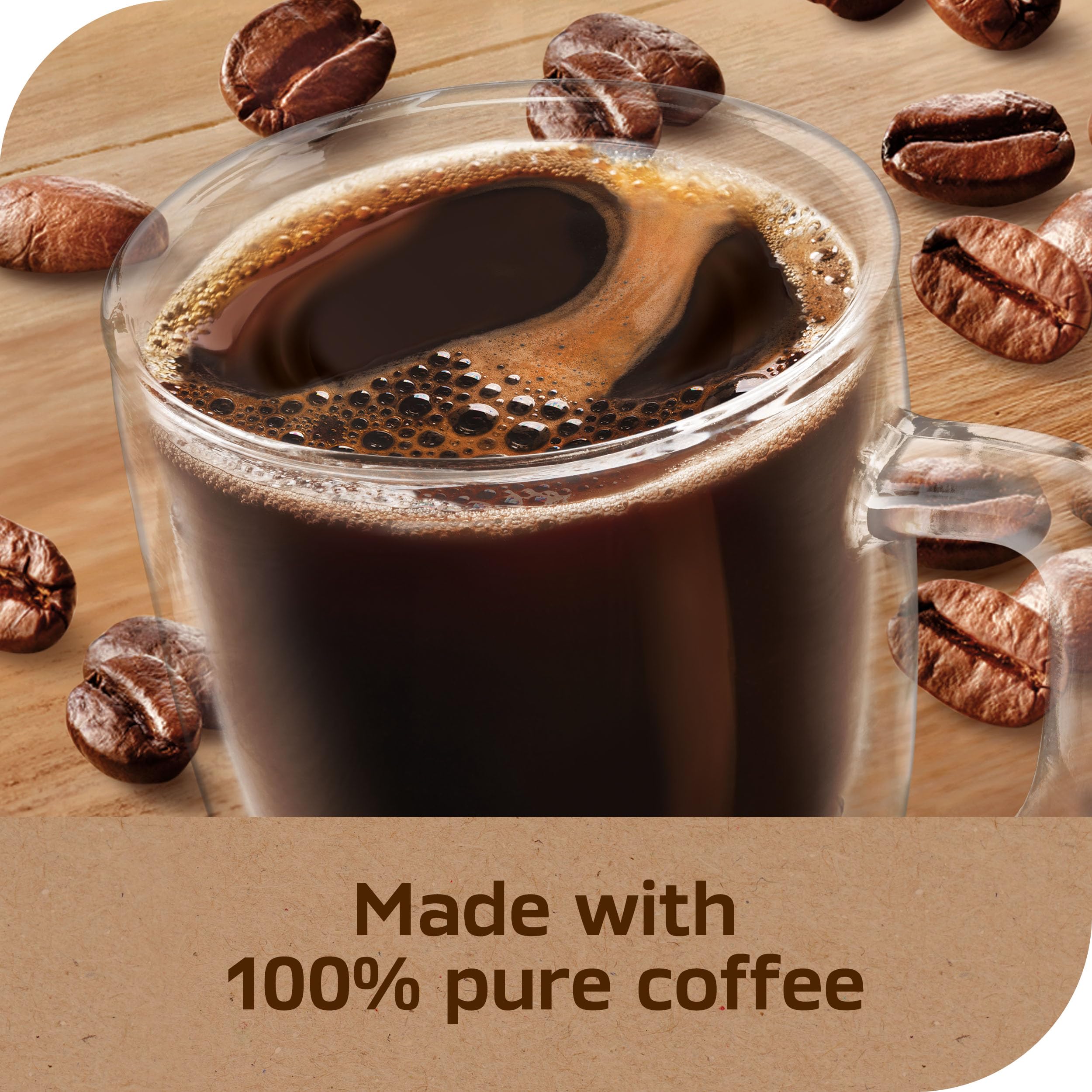 Packaging box of NESCAFÉ Taster's Choice House Blend highlights convenience