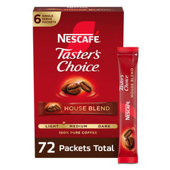 NESCAFÉ Taster's Choice House Blend instant coffee packets ready for quick brew