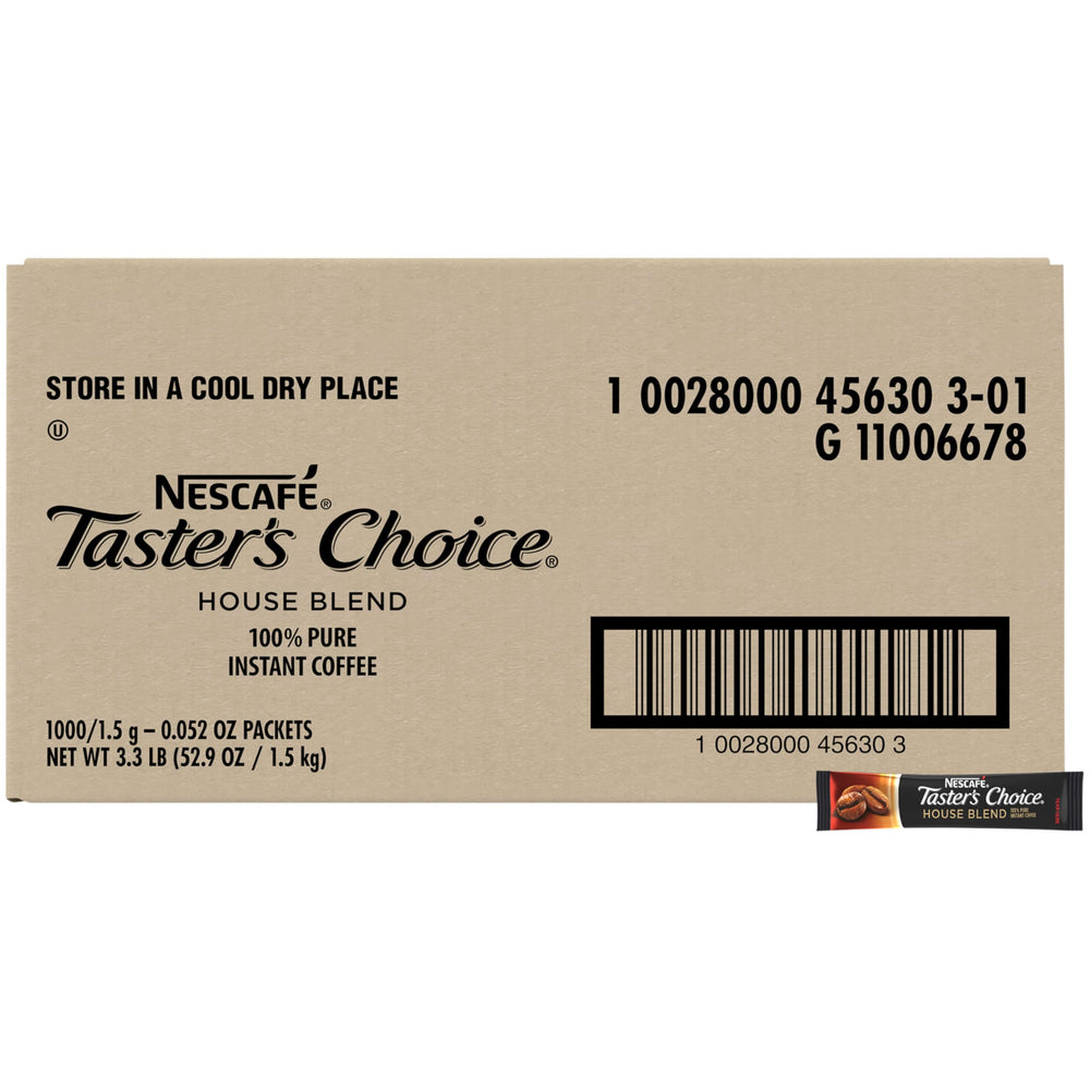 Nescafe Tasters Choice bulk pack keeps pantry organized.
