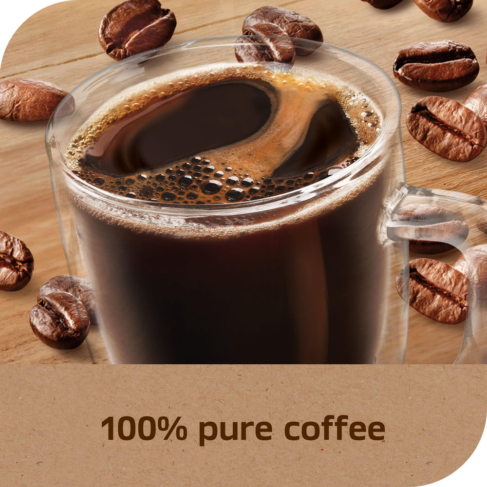 NESCAFÉ Taster's Choice roasted beans illustration suggesting flavor base.