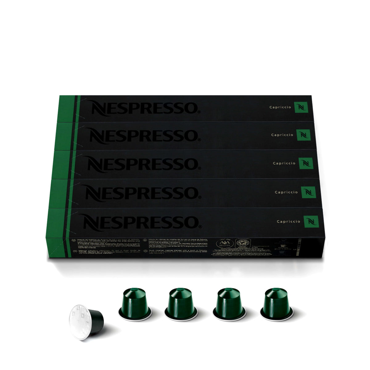 Nespresso Capriccio original pack showing capsules for a balanced espresso experience