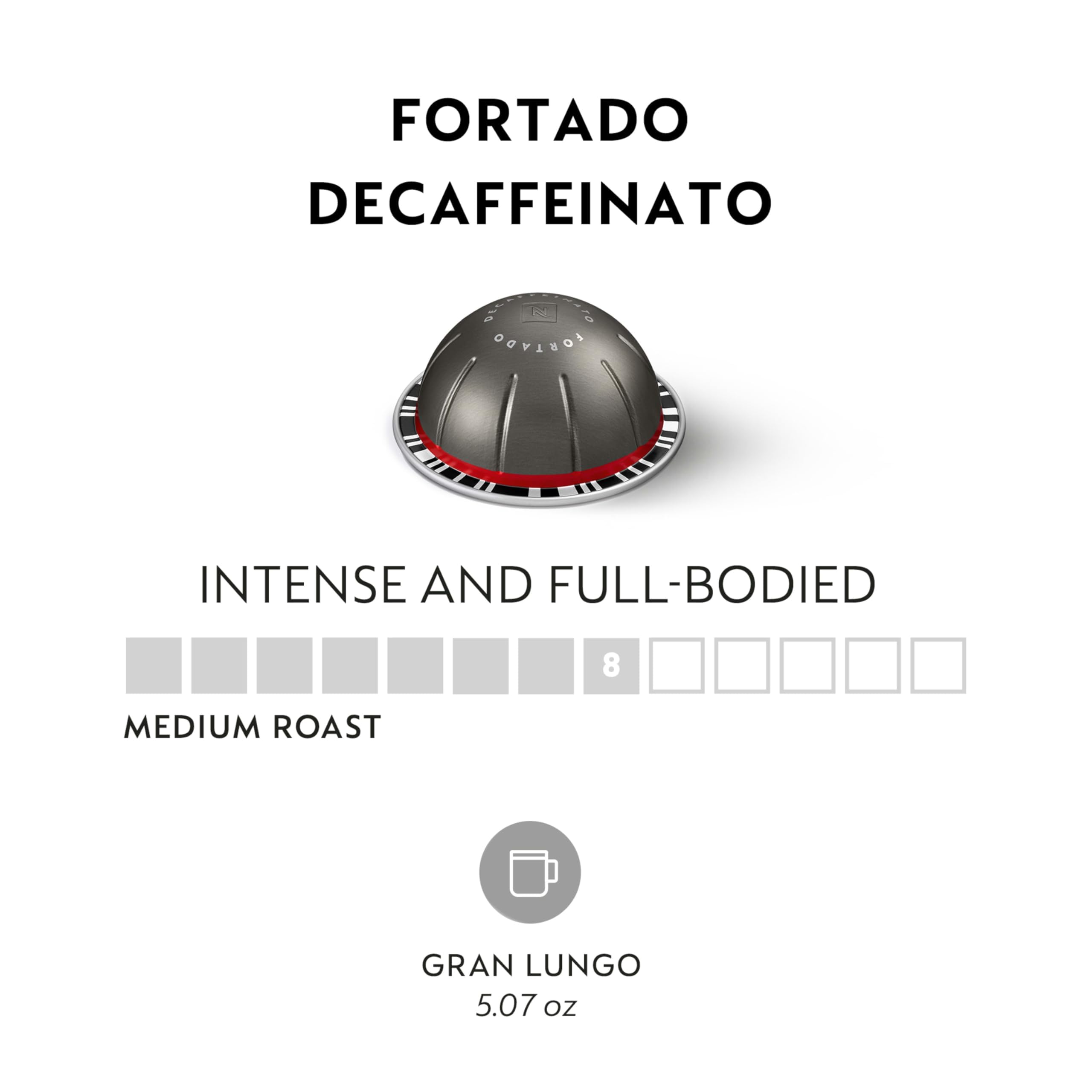 Indian Robusta provides crema and intensity in a rich decaf pod.