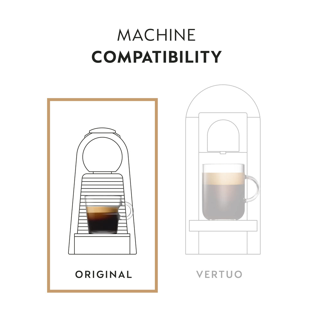 Nespresso Original Caramello pod slot in a coffee machine.