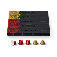 Nespresso Napoli capsules close-up with bold crema for rich espresso