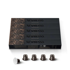 Nespresso Roma Intenso capsules pack viewed for convenient daily espresso.