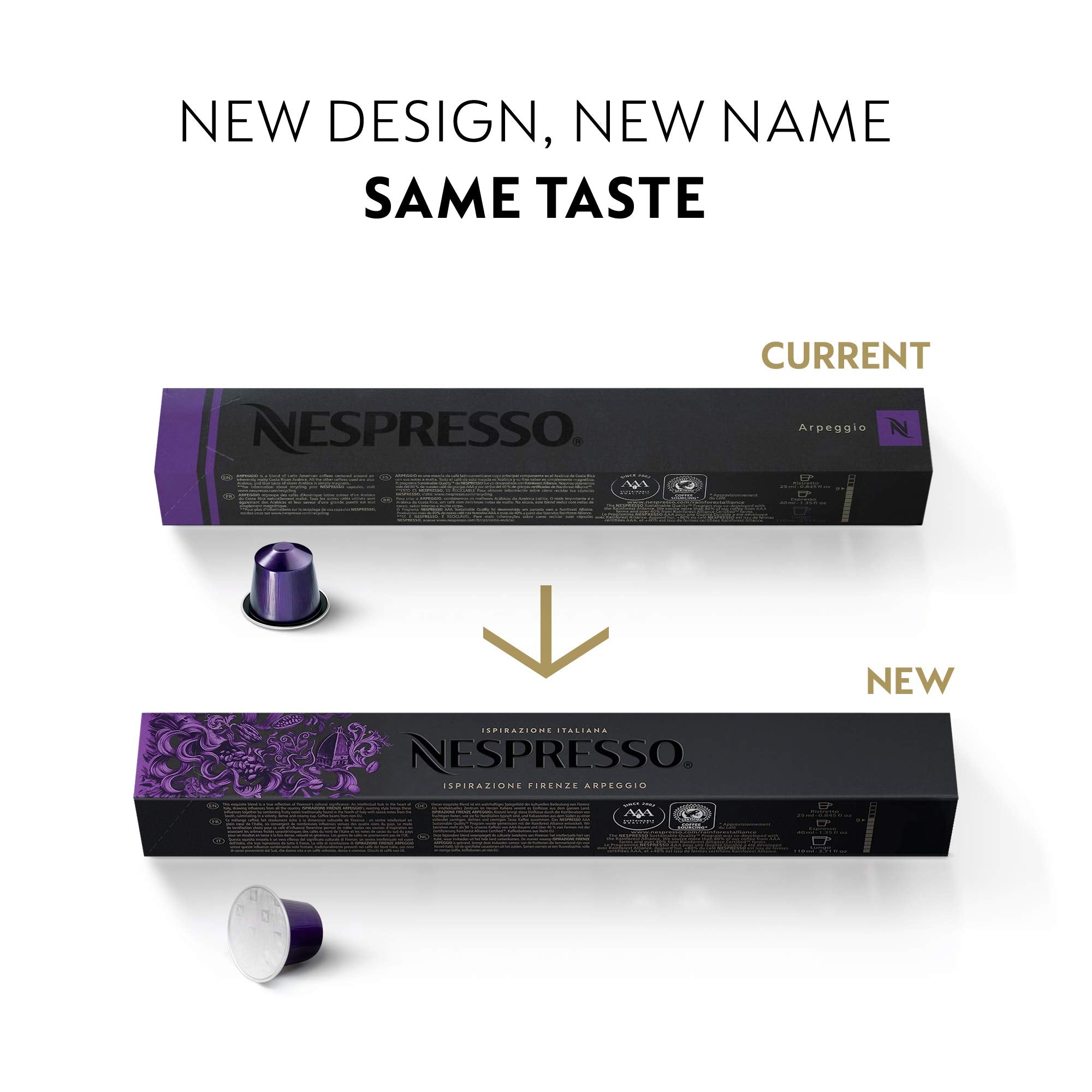 Nespresso Roma capsule ready for a balanced 1.35 oz espresso.