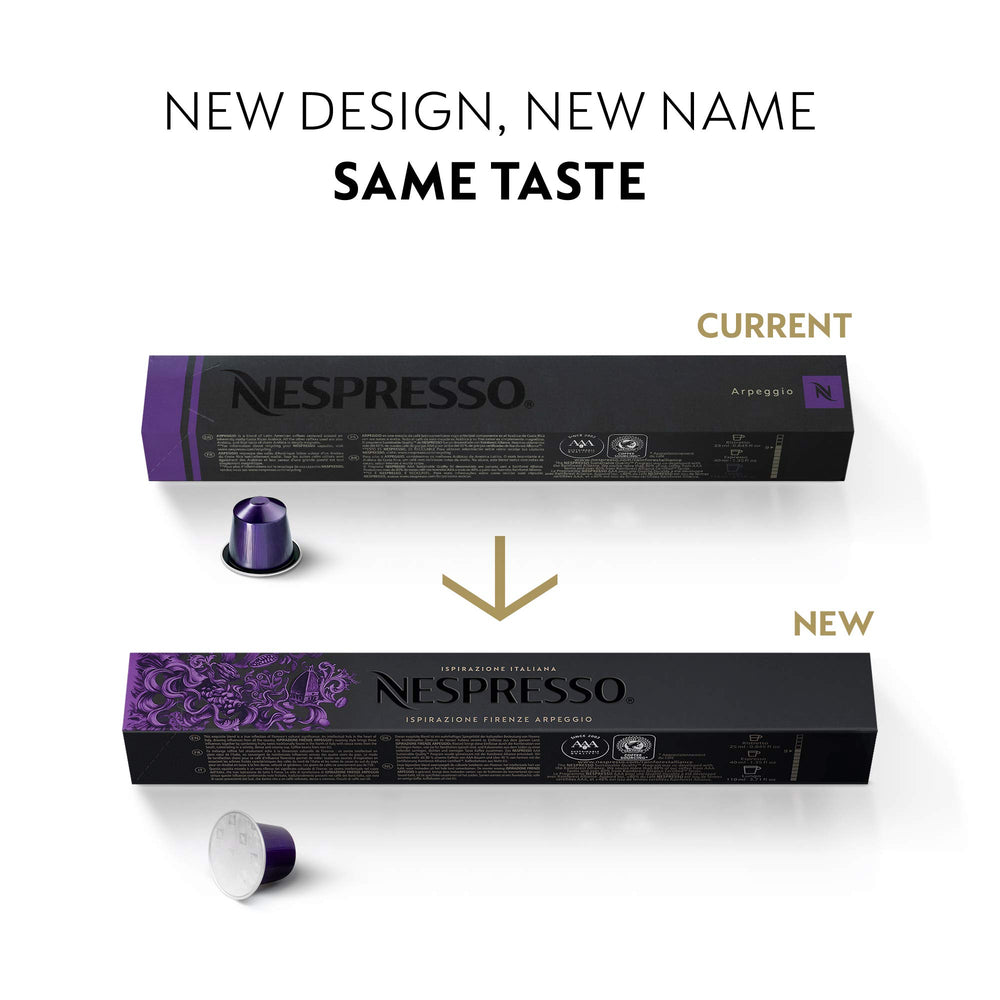 Nespresso Roma capsule ready for a balanced 1.35 oz espresso.