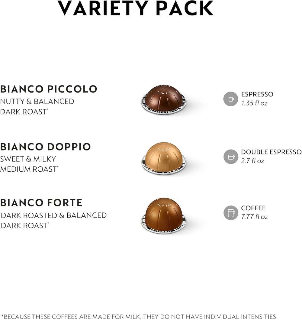 Nespresso Vertuo Bianco Doppio pod, ready for larger cappuccinos.