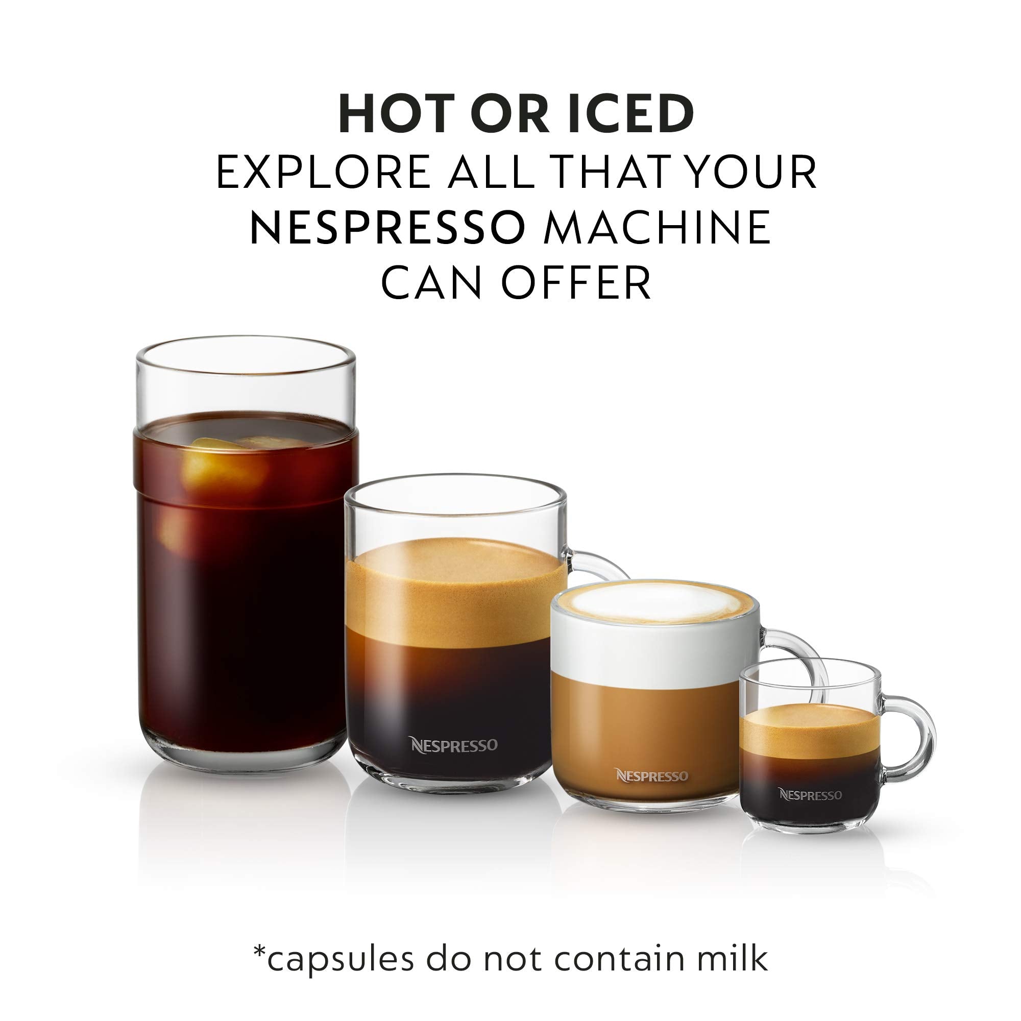 Nespresso Vertuo brew at 1.35 oz for traditional espresso
