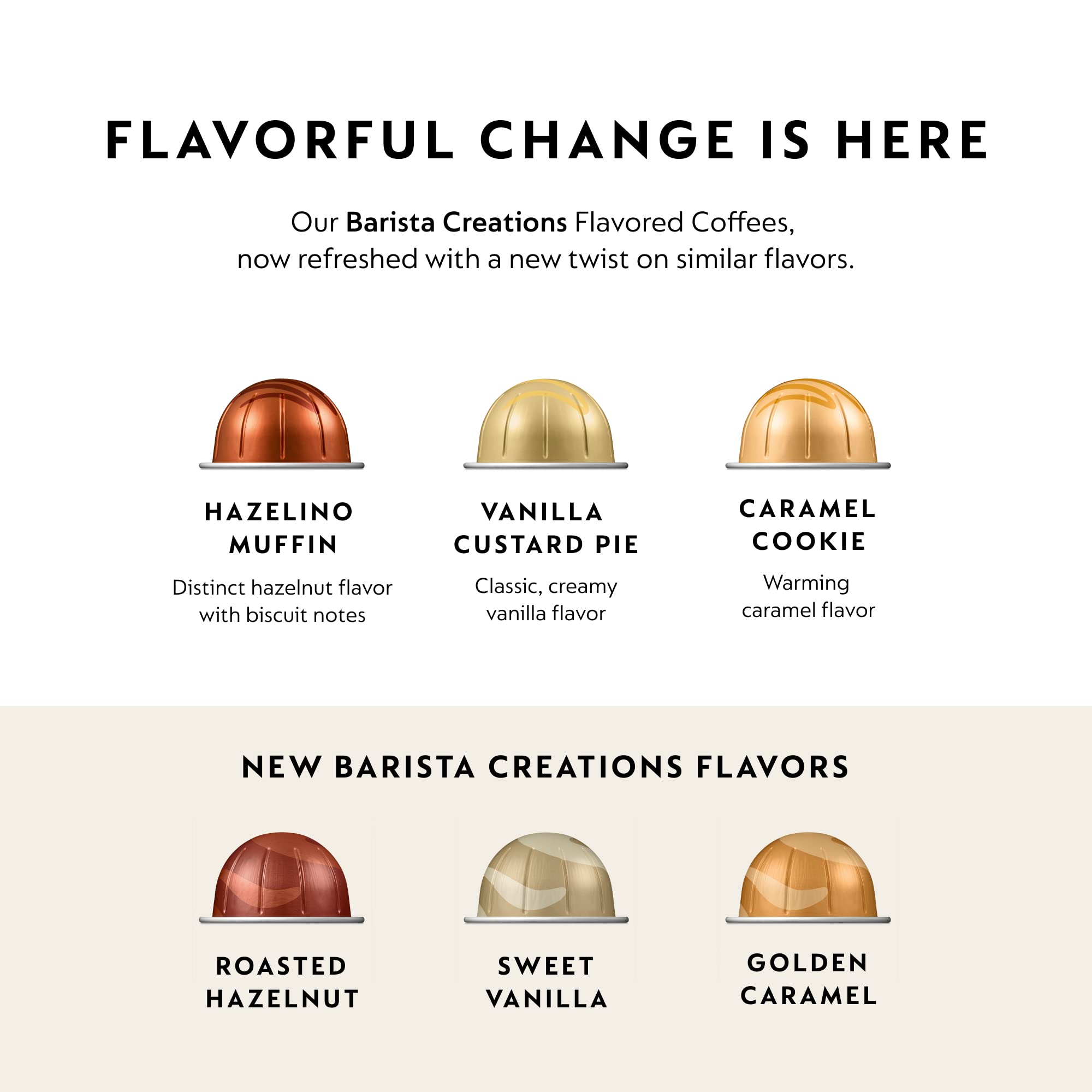 Pouring Vertuo Sweet Vanilla coffee showing rich crema