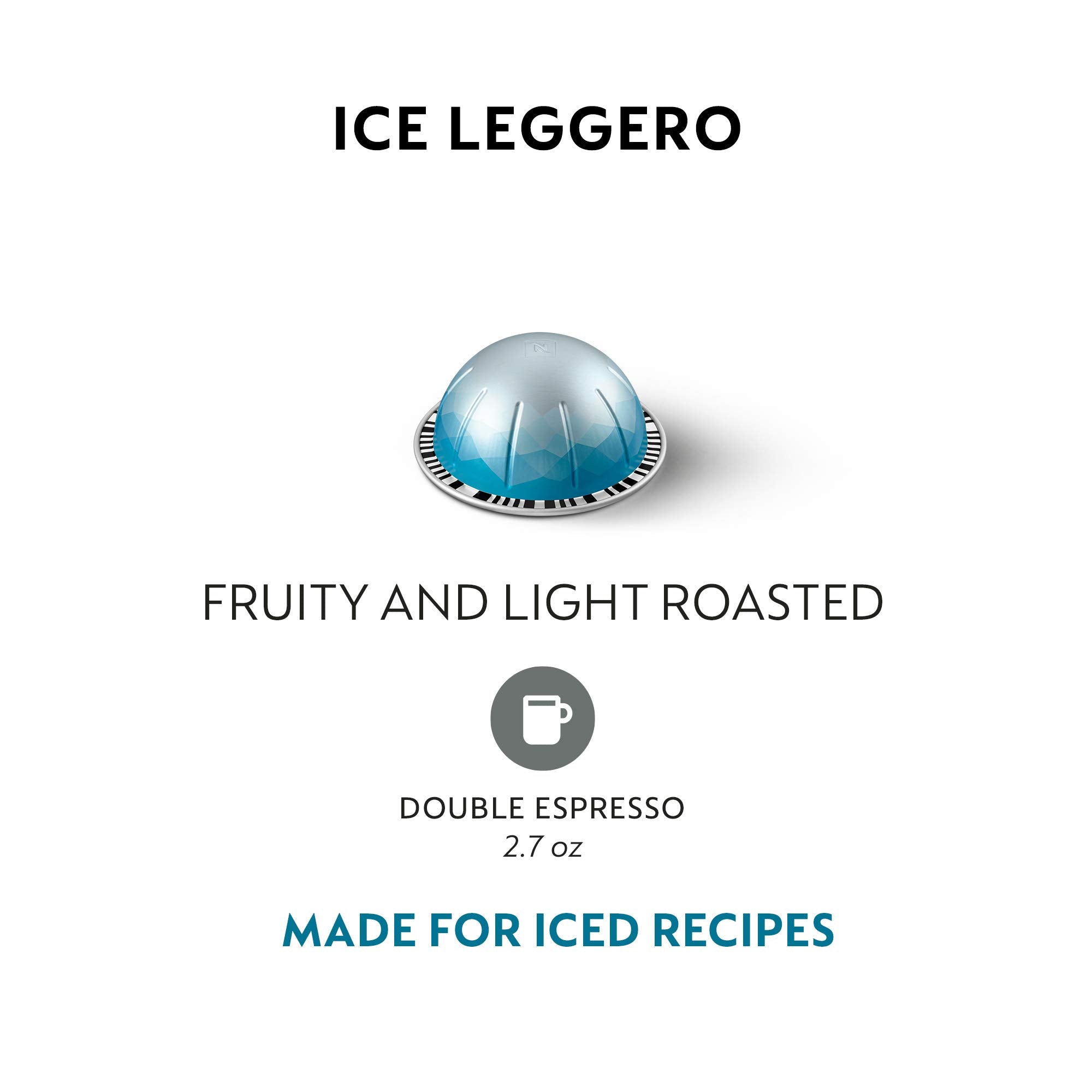 Creamy latte texture from Ice Leggero over ice.