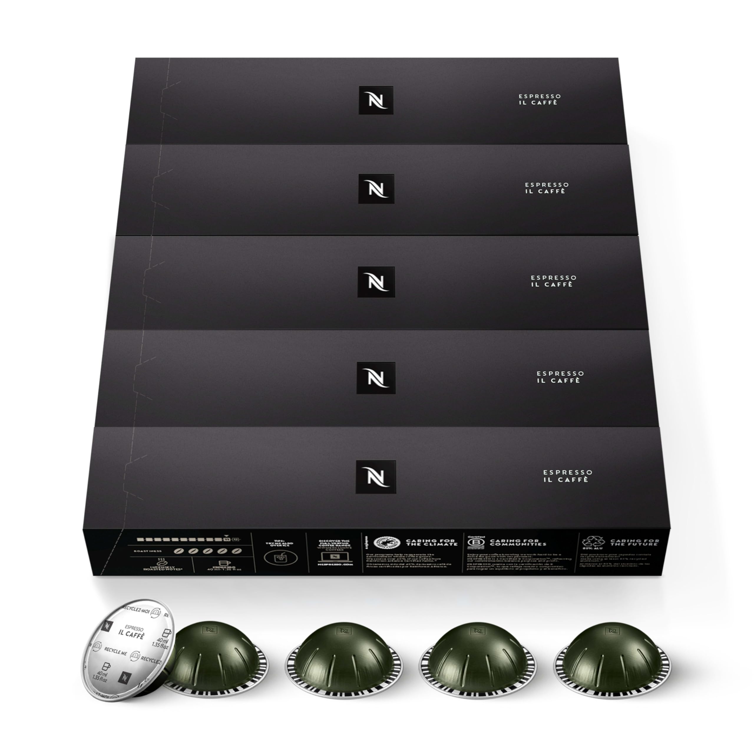 Nespresso Vertuo Il Caffè capsules pack front view for bold espresso moments