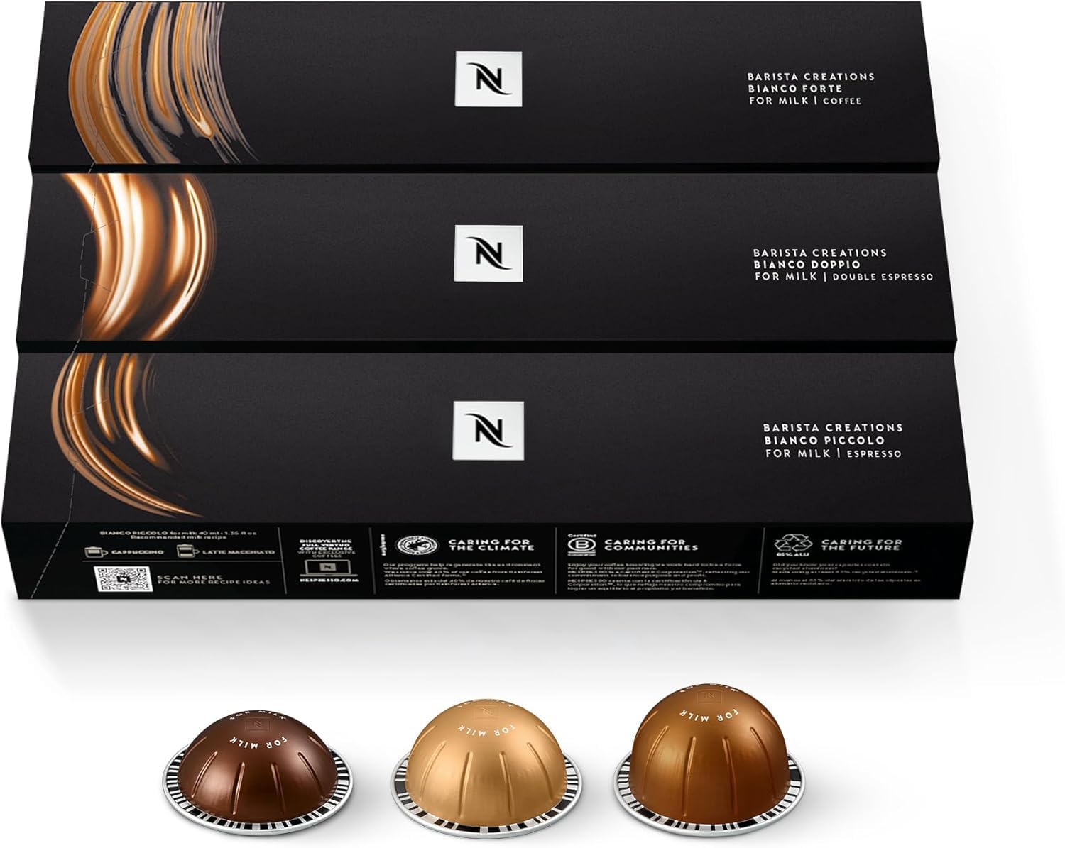 Nespresso Vertuo usage ideas with different cup sizes.