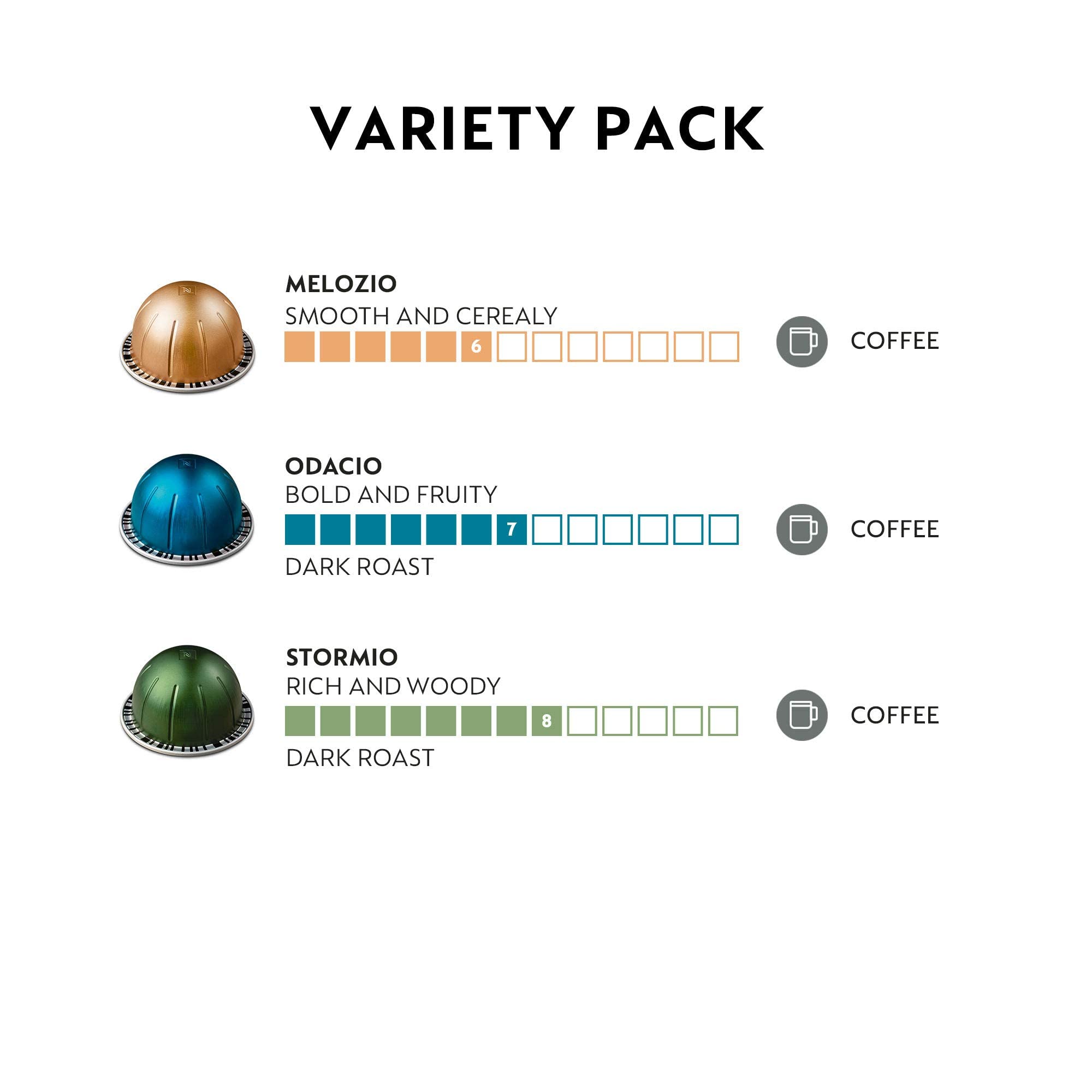 Nespresso Vertuo Odacio capsule with cereal notes and fruit hints