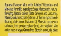Nesquik Banana Flavour pour image demonstrating fast mix into milk for a creamy banana drink.