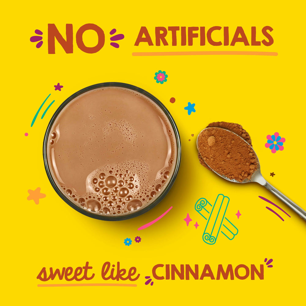 Mug of Nesquik Cinnamon Churro creating a comforting hot beverage
