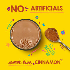 Mug of Nesquik Cinnamon Churro creating a comforting hot beverage