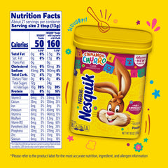 Glass of Nesquik Cinnamon Churro milk for quick breakfast