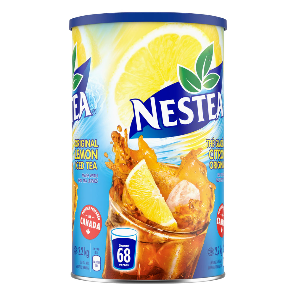 Nestea can side-view showcasing classic can design