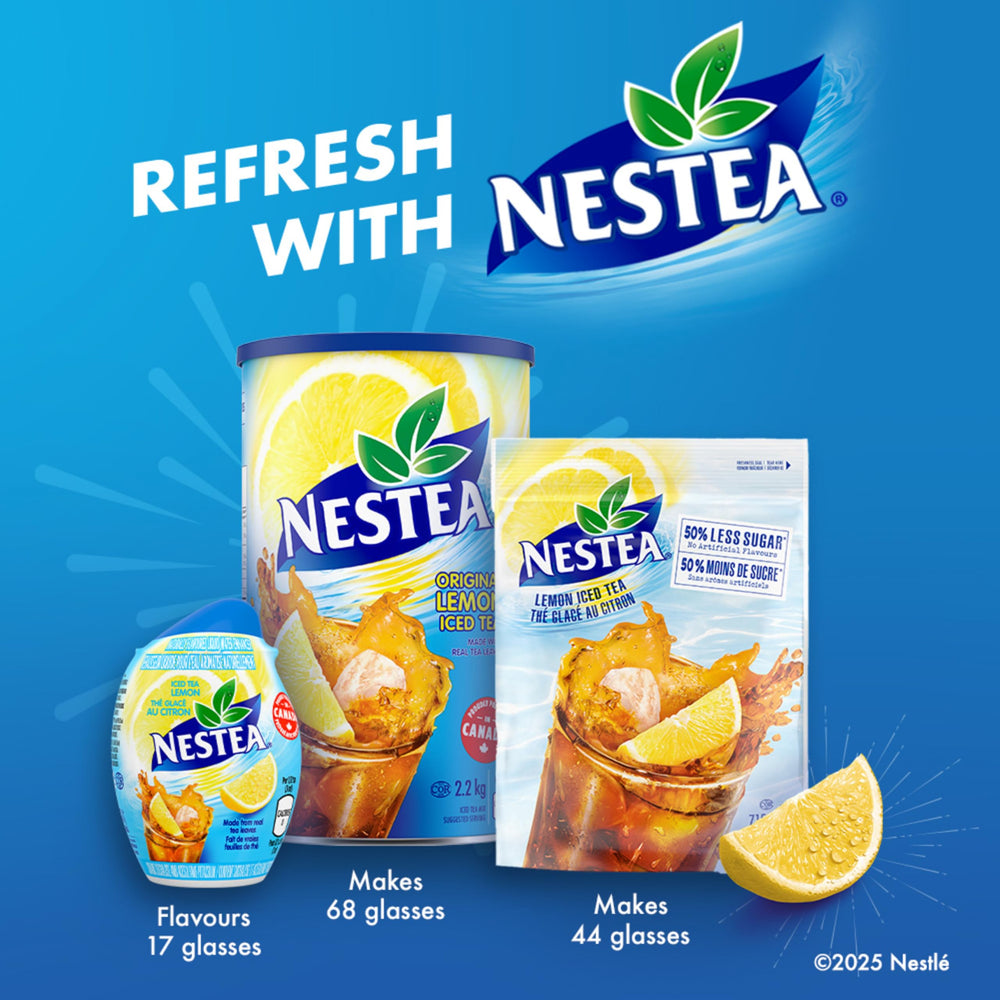 Nestea packaging close-up highlighting can design and storage