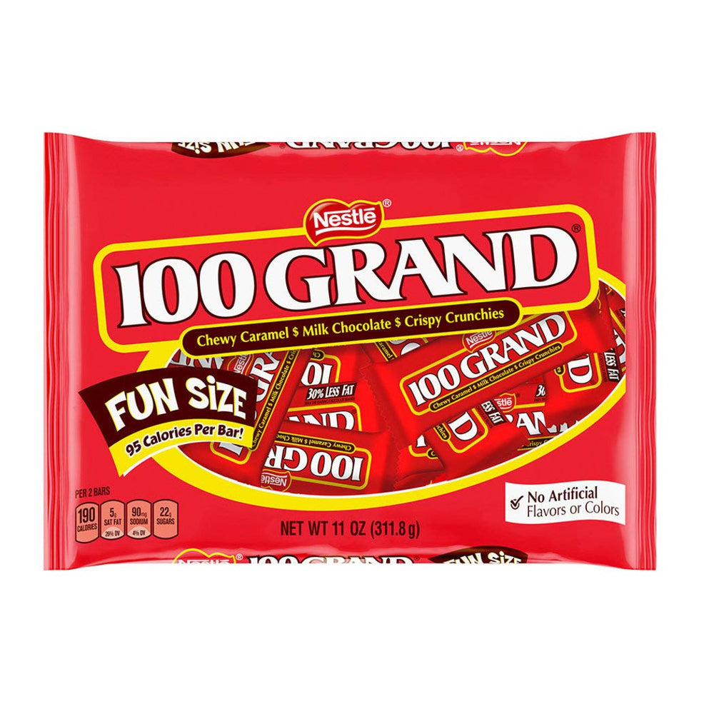 Nestle 100 Grand Candy 11 oz bag front view, on-the-go snack.