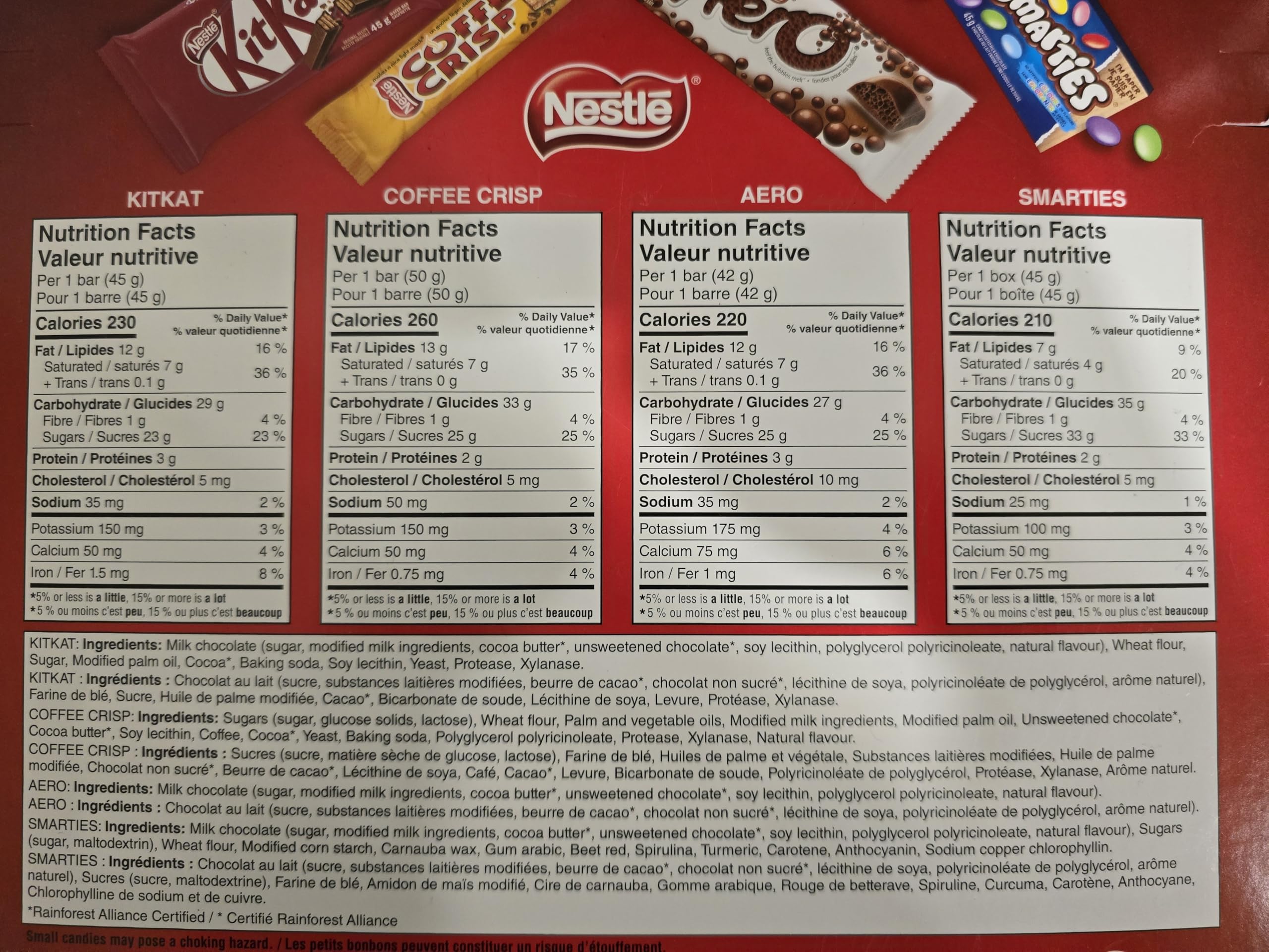 Nestlé Aero full-size bar with bubbly chocolate that melts in the mouth.