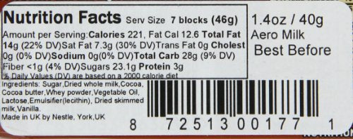 Close-up of airy bubbles in Nestle Aero milk chocolate for a creamy melt