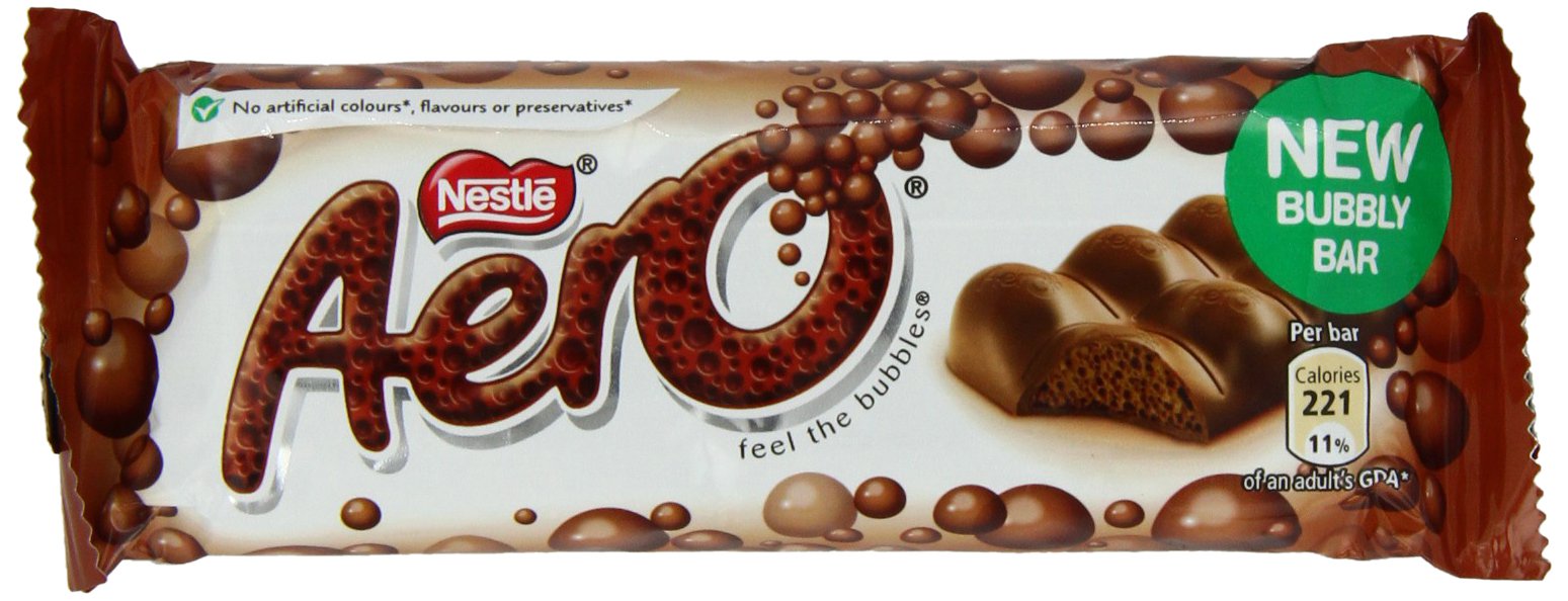 Nestle Aero milk chocolate bar pack of 12 for sharing and convenient snacking