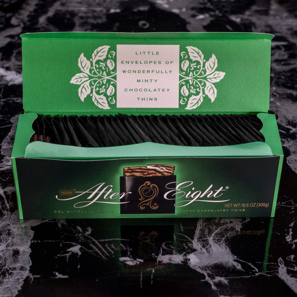 Nestlé After Eight signature-envelope-wrap preserves freshness with elegant presentation.