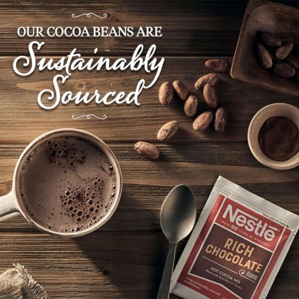 Nestle Hot Cocoa cup in an office break room for a comforting moment