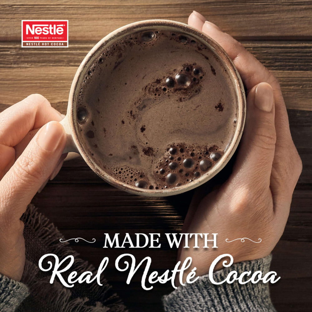 Nestle Hot Cocoa prepared cup showing creamy rich serving for customers.