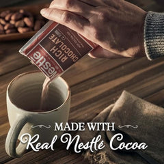 Nestle Hot Cocoa vanilla notes create a creamy cup ready in minutes