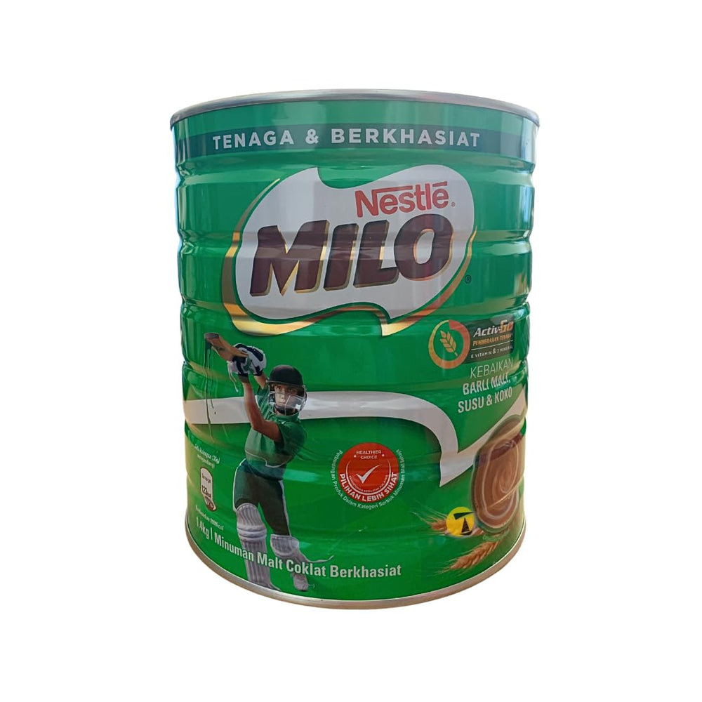 Nestlé Milo Malaysia 1.5kg tin of chocolate malt powder for quick energy drinks