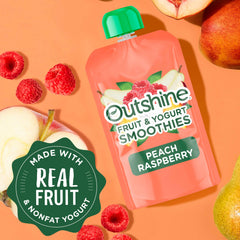 Nestlé Outshine pouch in gym bag for a quick protein snack.