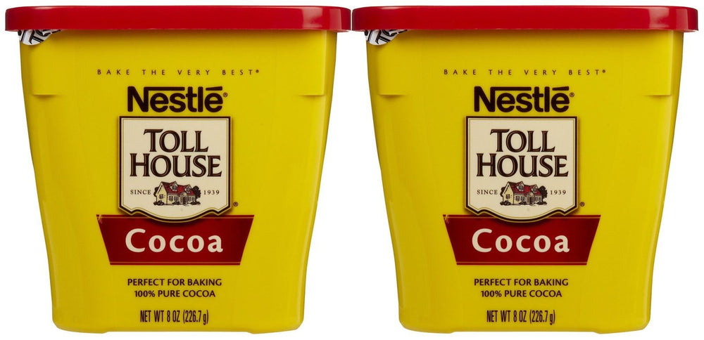 Nestle Toll House baking cocoa jar for rich baking flavor and versatile use.